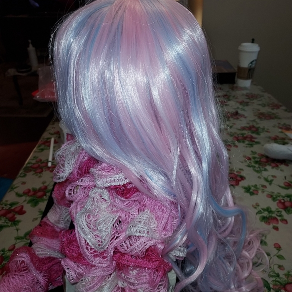Cosplay wig, pastel pink and blue - Picture 3 of 7